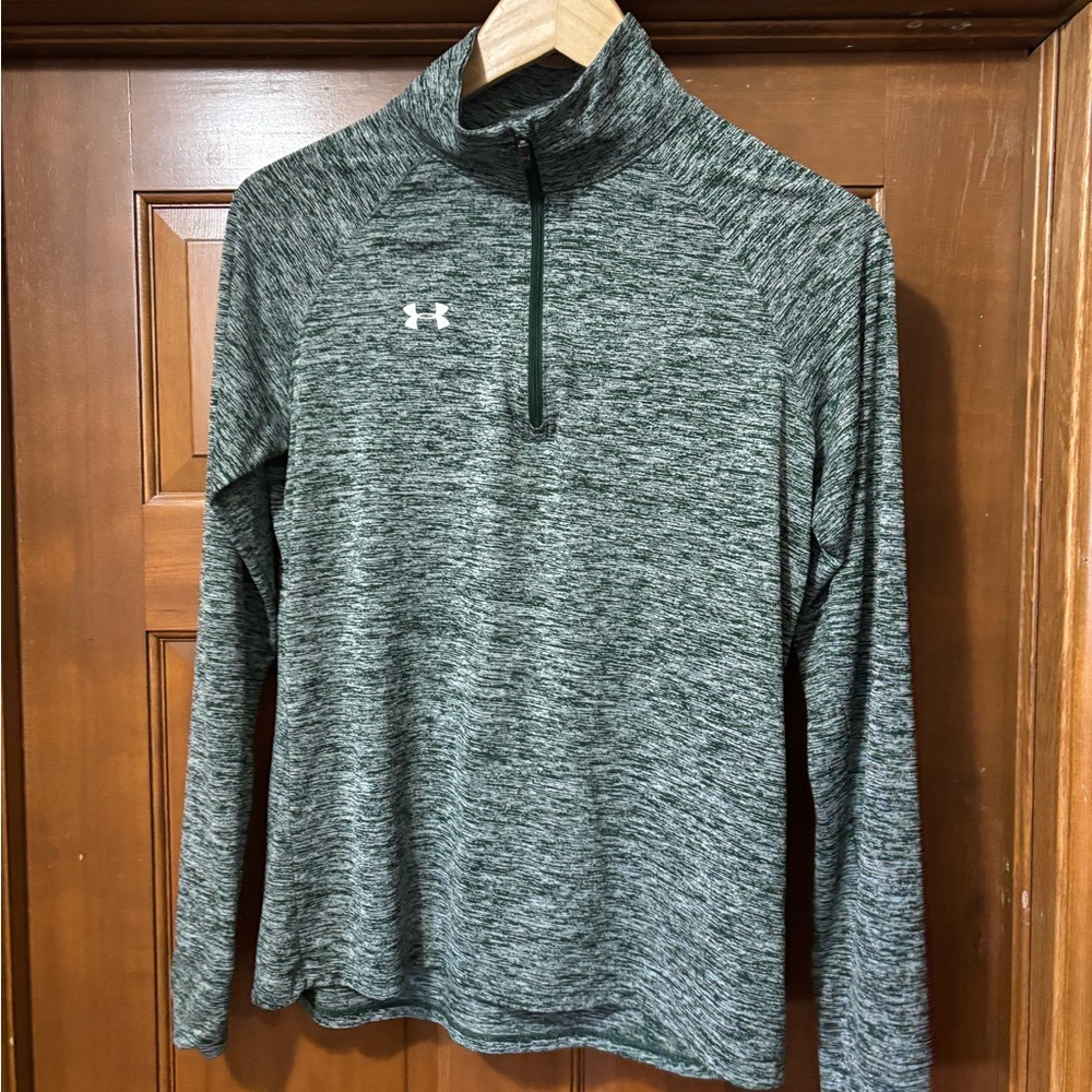 Under Armour Green HeatGear Quarter-Zip heat gear S